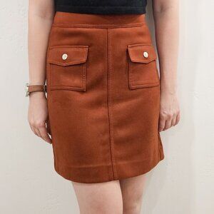 Orange Loft Suede Skirt